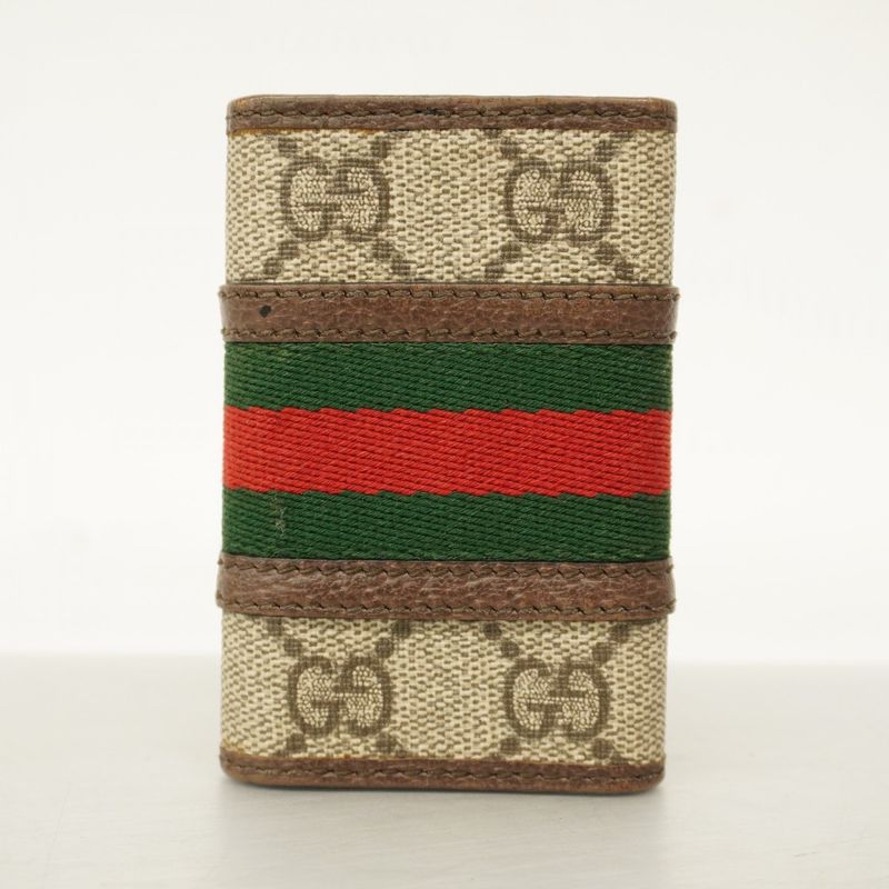 Gucci Key Case Ophidia 603732 PVC Brown Ladies