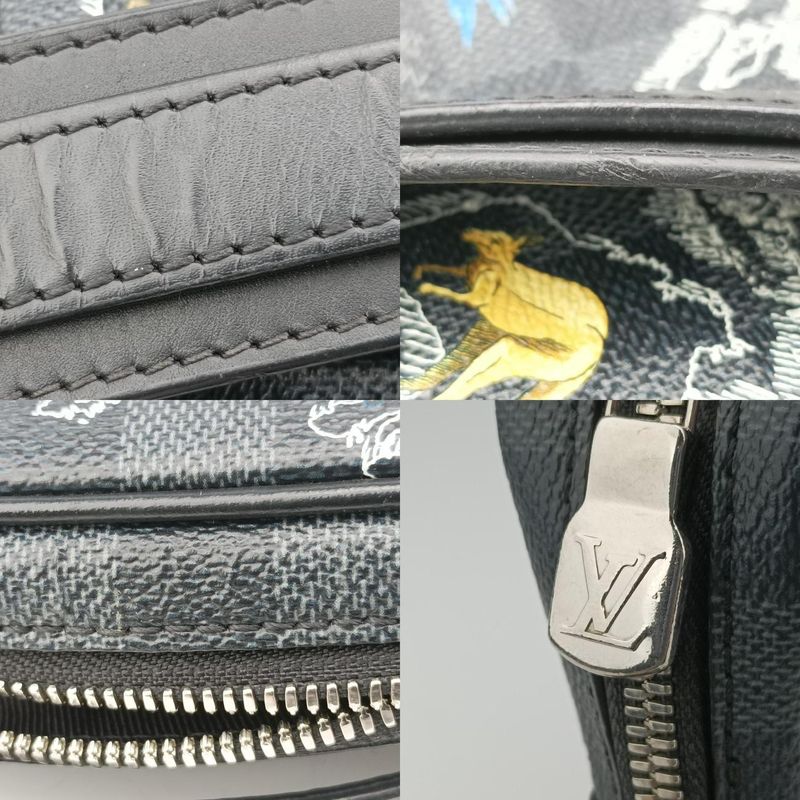 LOUIS VUITTON Danube PM NM Noir Black × Multicolor Damier Graphite N40239 FO4149