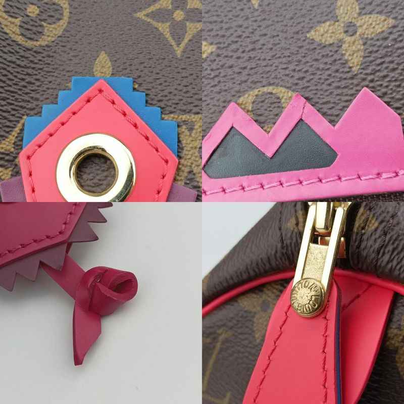 LOUIS VUITTONSpeedy 30 Monogram Brown x Flamingo Monogram Totem M41665 DU2175