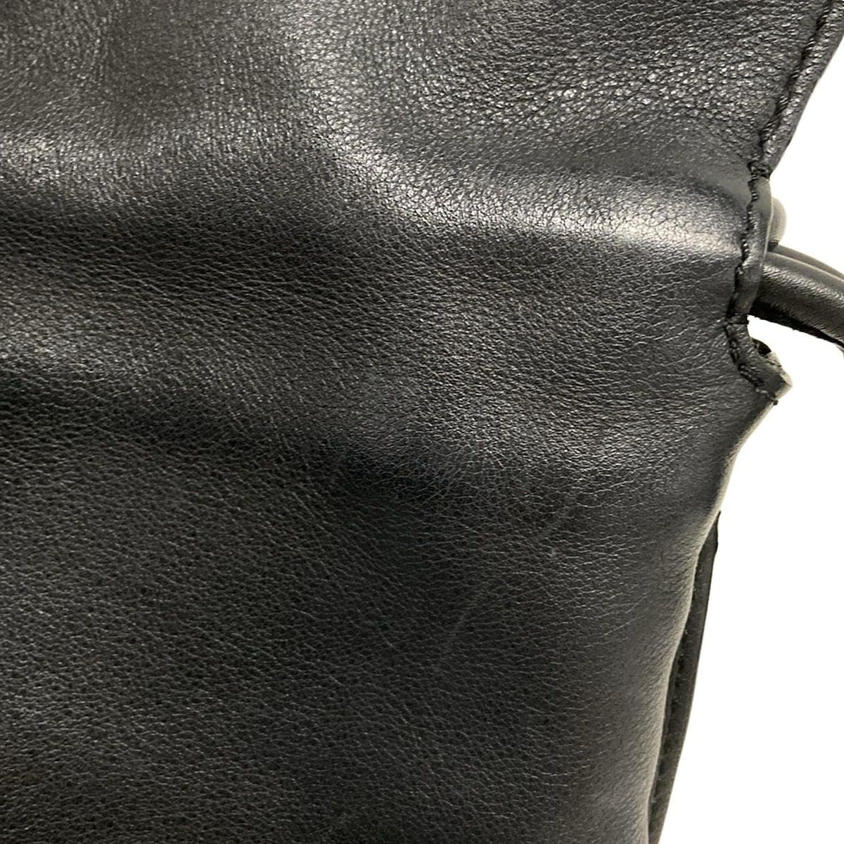 Loewe Clutch Bag Flamenco Clutch Black Leather