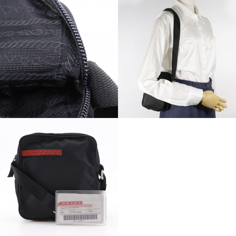 Prada Sports Prada Sports Pochette B8675 Nylon Nero Black Unisex Shoulder Bag