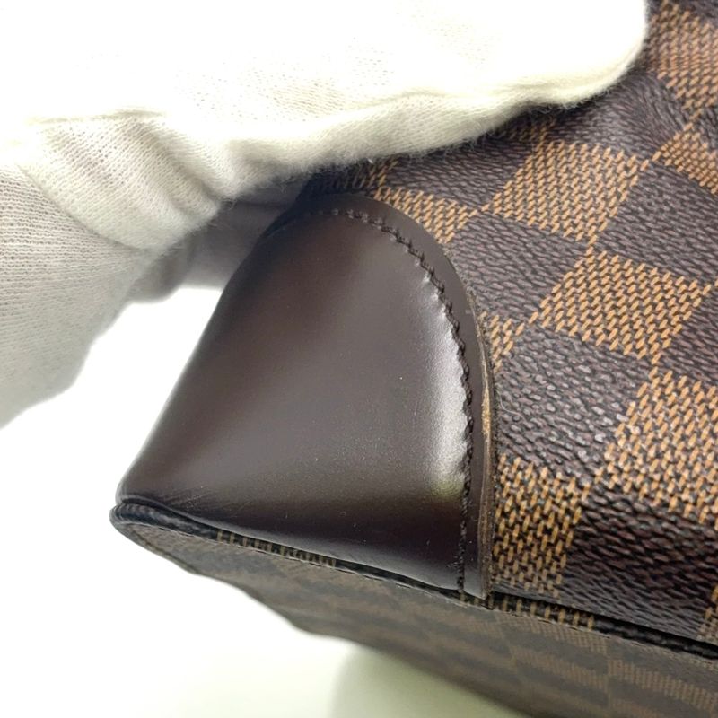 Louis Vuitton Hampstead MM Damier Ebene Damier Ebene Leather × PVC Brown Tote