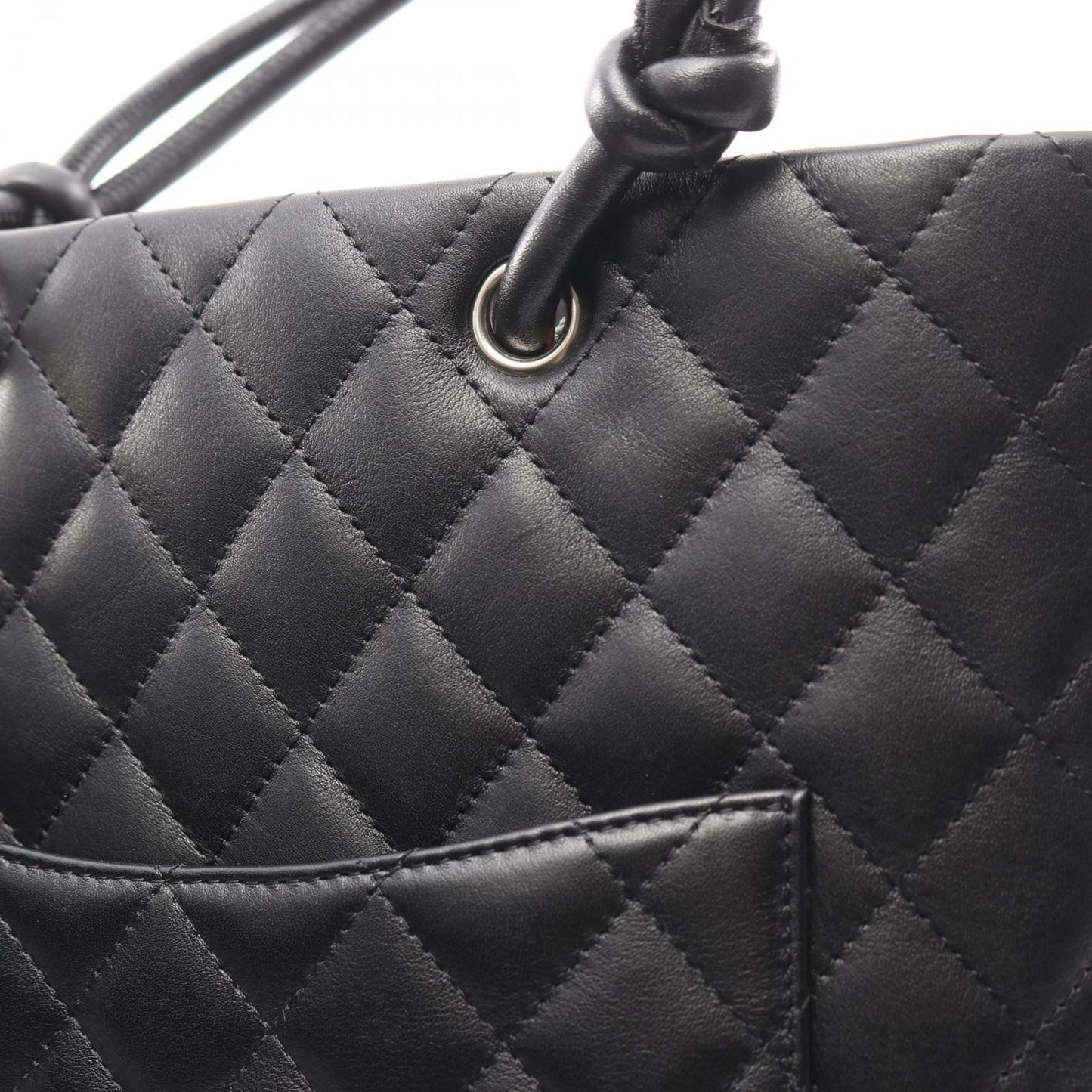 Chanel Tote Bag Cambon Line Medium Black/black Enamel Leather Cambon Medium