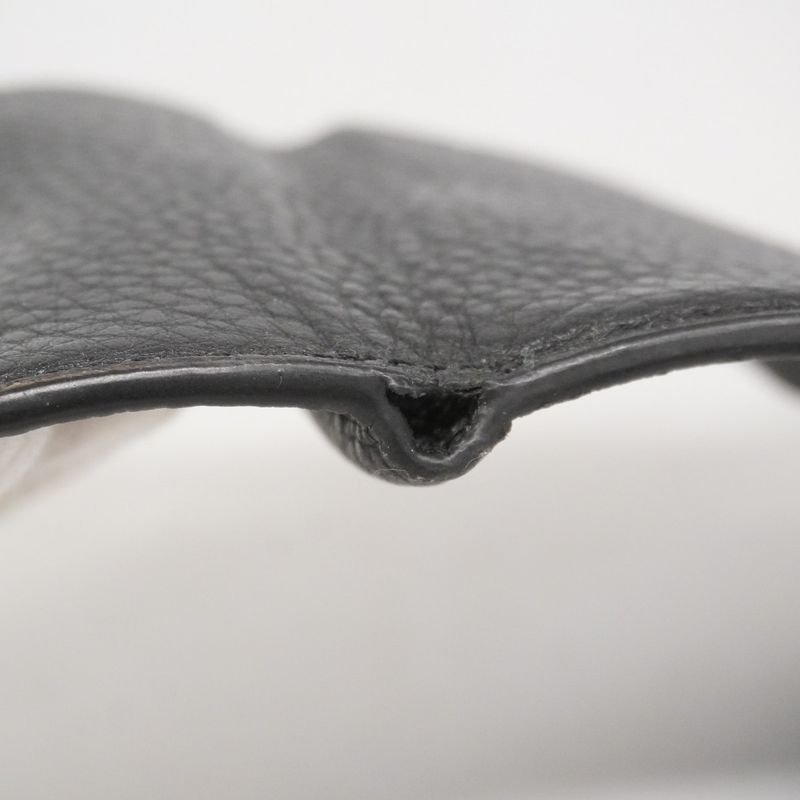 Fendi Trifold Wallet Leather Black Silver Hardware Men's