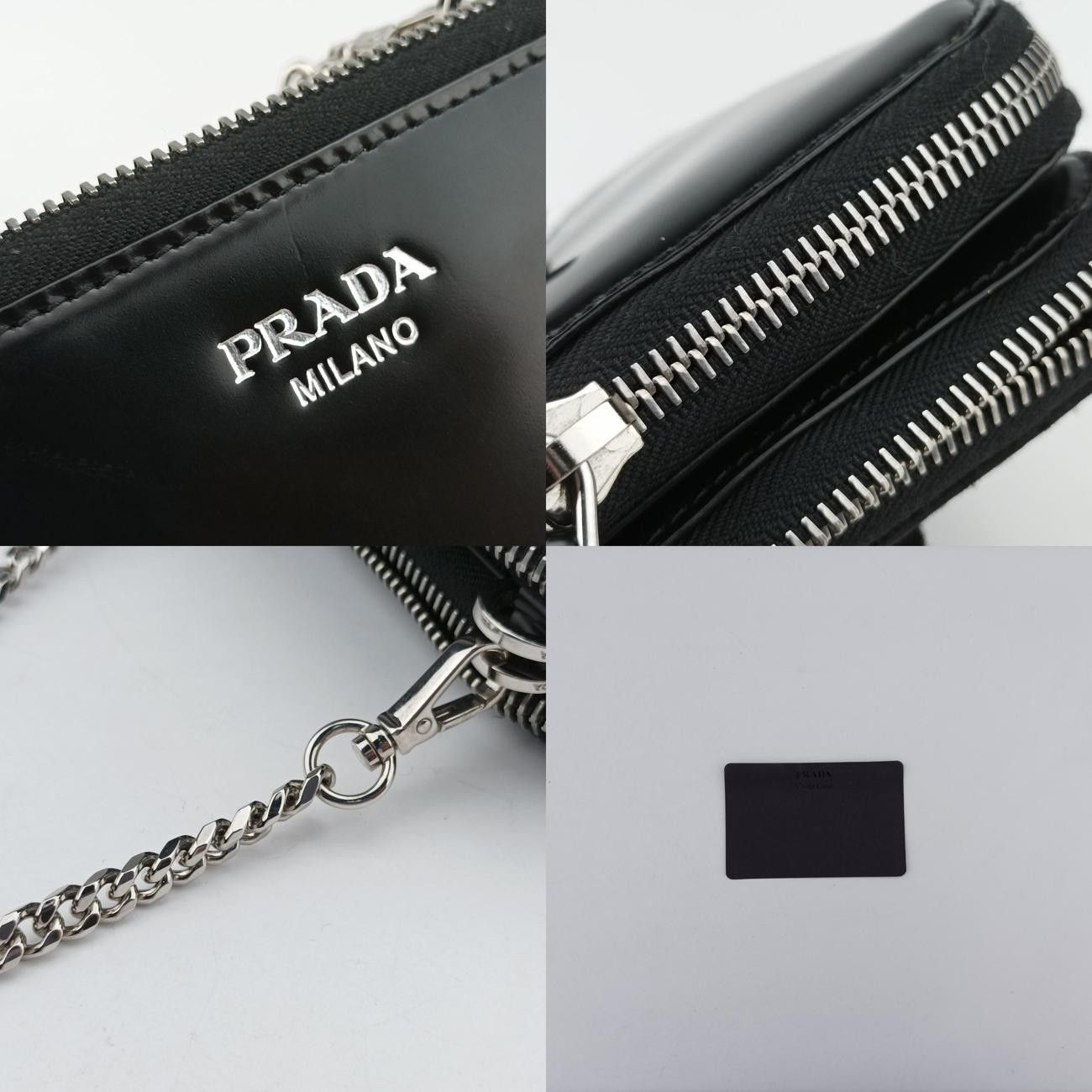 Prada Triangle Black Leather 1nr015 234