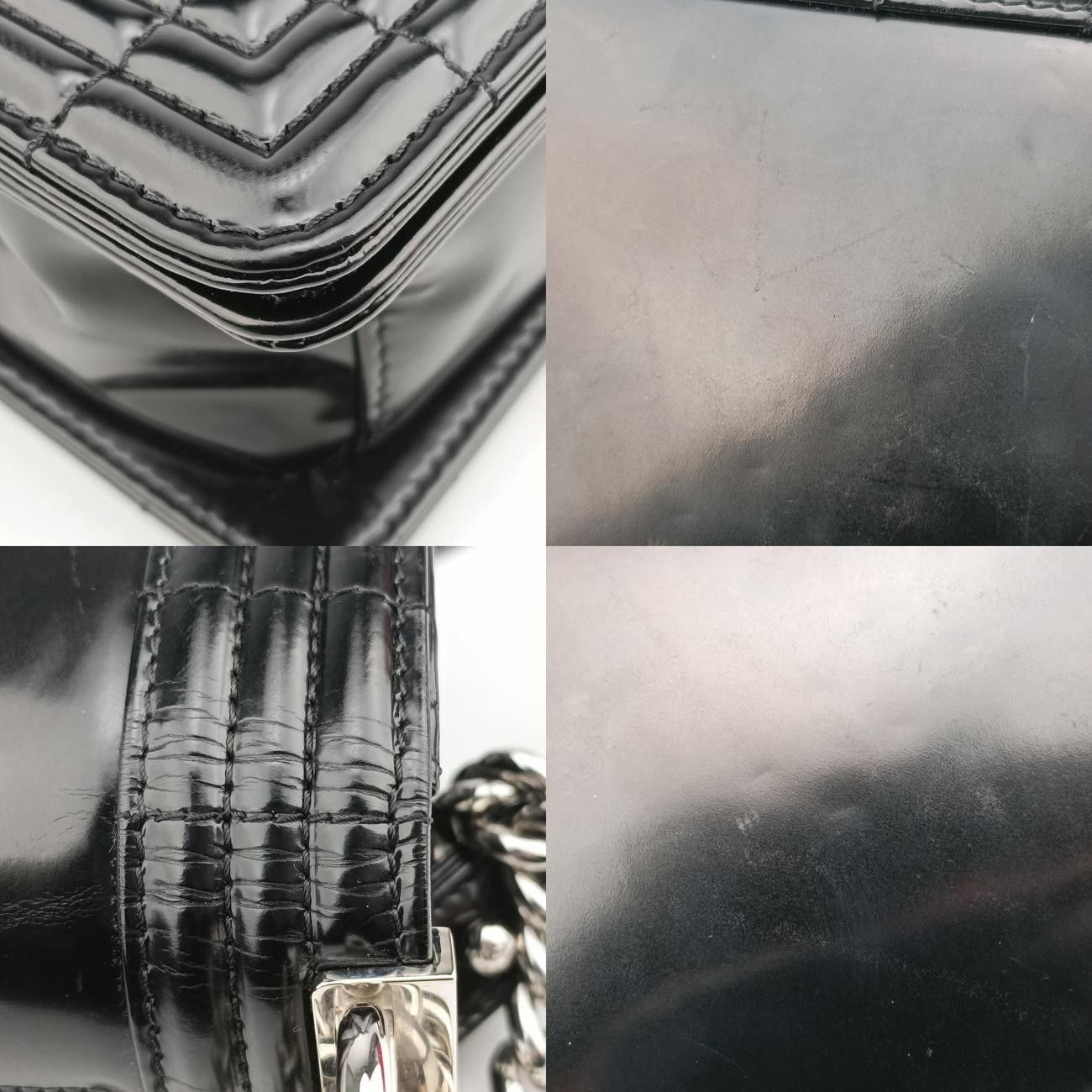 Chanel Boy Chanel Black Patent A67018