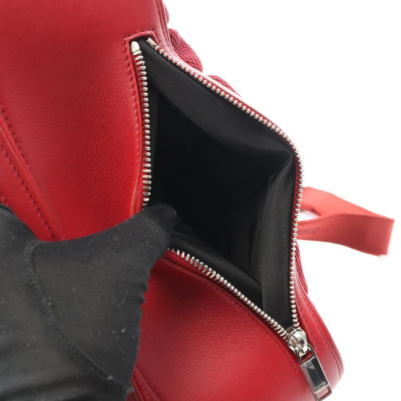 Dior Waist Bag Body Bag World Tour Red Leather Oblique World Tour Ring Bag