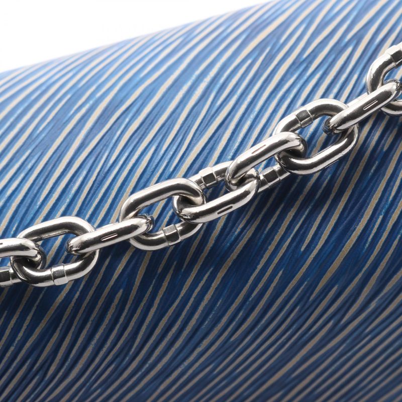 Louis Vuitton Shoulder Bag Twist MM M51065 Denim Light Leather Twist MM Women's