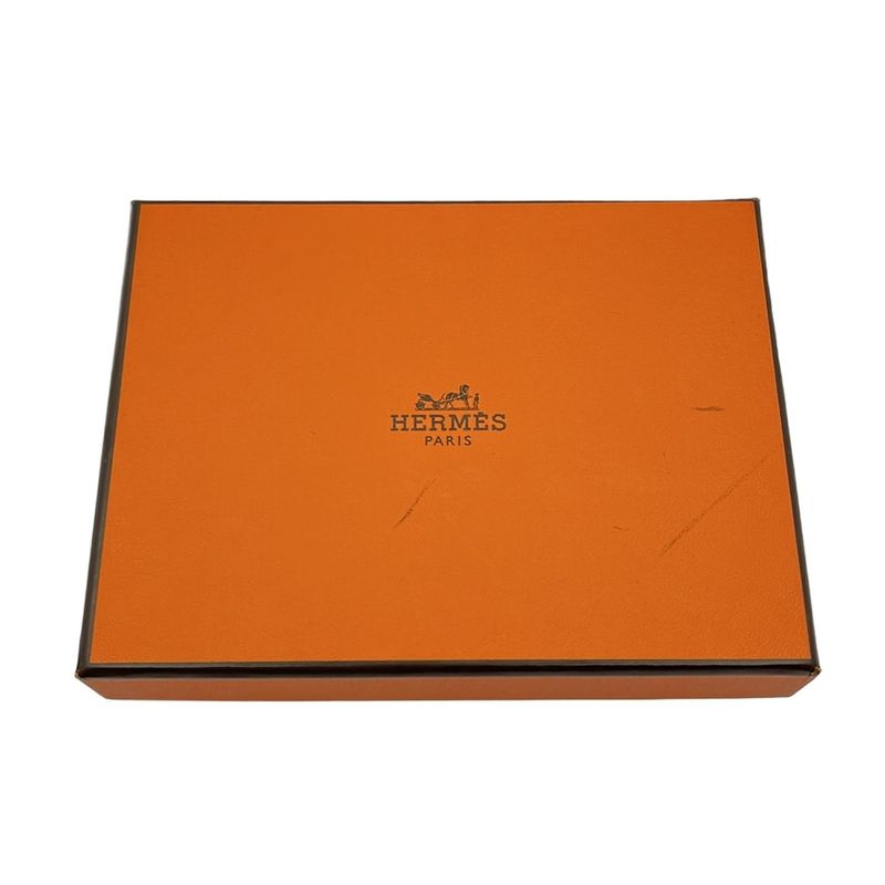 Hermes Bifold Wallet Bearn Compact Jaune Ambre New Shape Silver Hardware