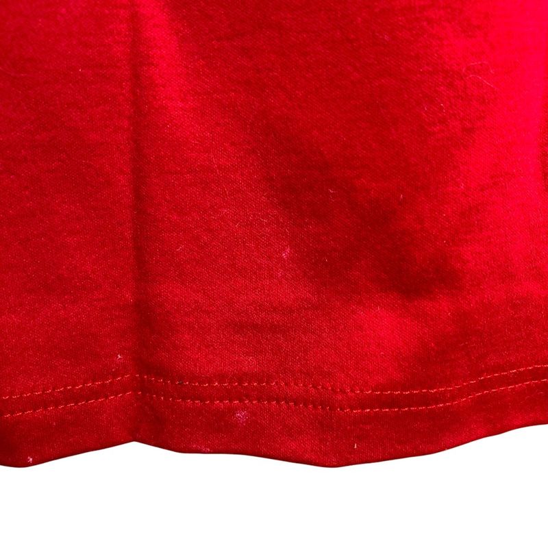 Good Quality Hermes Tassel Embroidery Pocket T-shirt Cut And Sew Size 38 Red