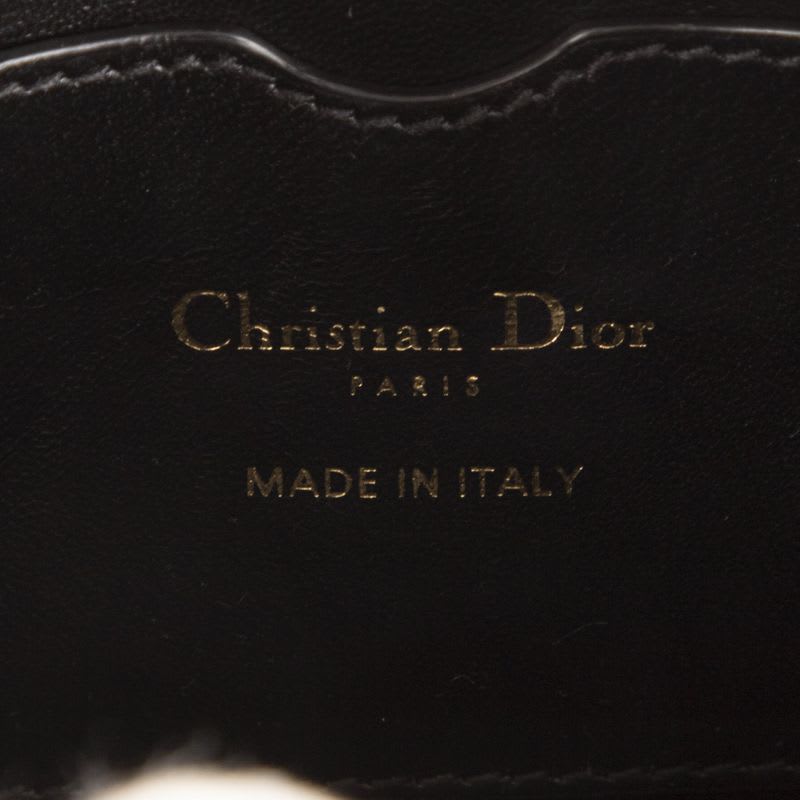 Dior Montaigne Black Calfskin Leather