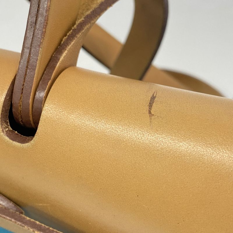 Hermes Handbag Herbag Her Bag Zip PM Toile Officier Blue Natural Silver