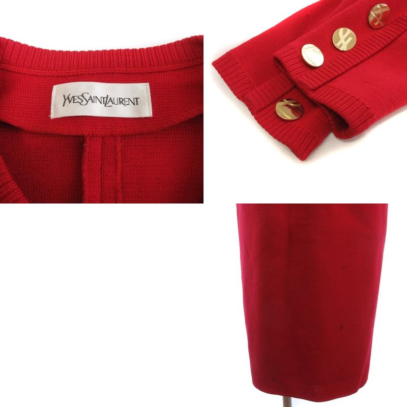 Yves Saint Laurent Vintage Suit Set Cardigan Knit Jacket