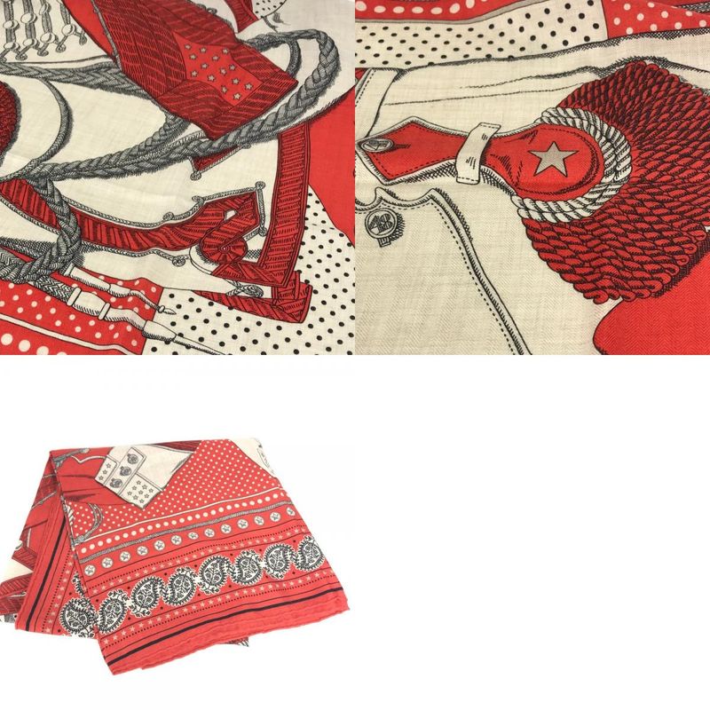 Hermes Scarf Carre Geant 140 Cashmere Red