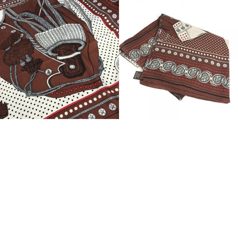 Hermes Scarf Carre Geant 140 Cashmere Brown