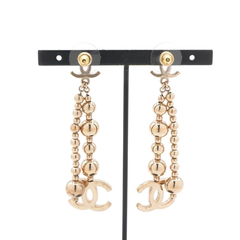 Chanel Earrings Earring Gold Coco Mark Ball