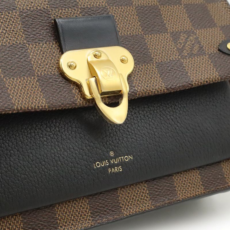 Louis Vuitton Damier Portefeuille Vavant Shoulder Bag Chain Shoulder Noir Black