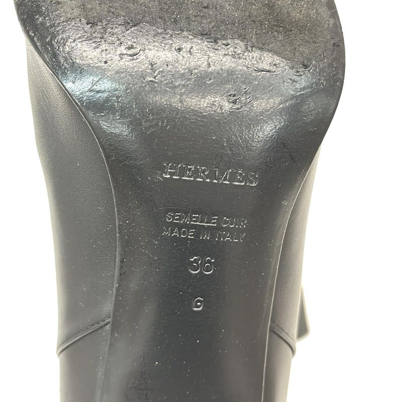 Hermes Long Boots 36 Women's - Black Leather