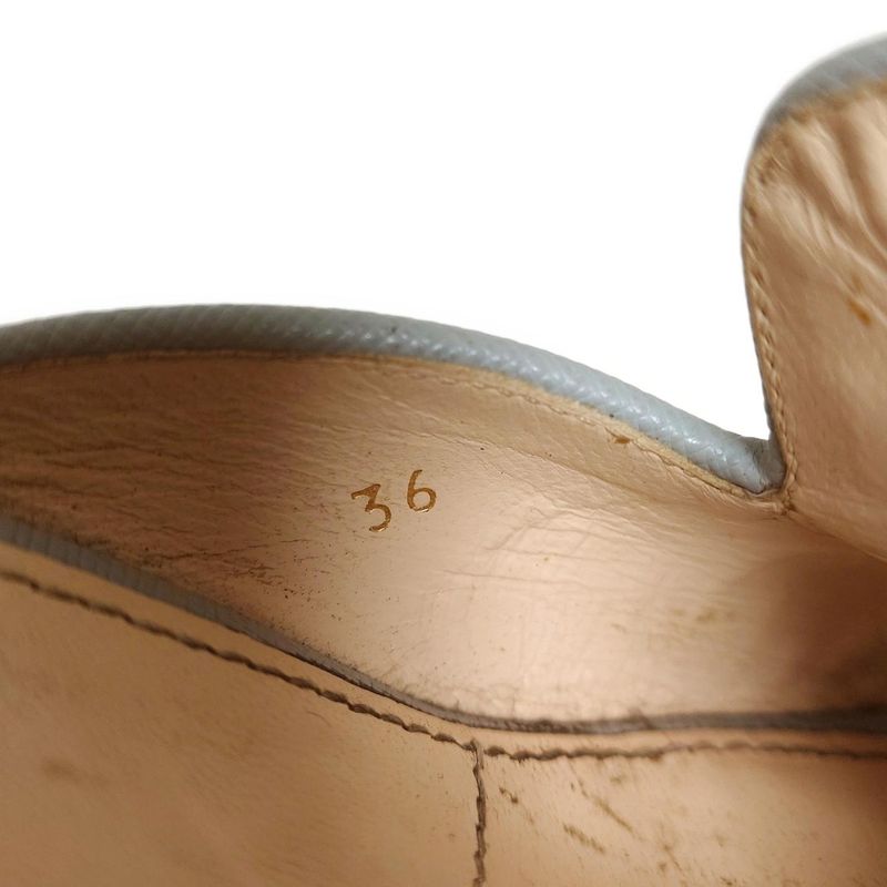 Prada Sandals 36 Women's - Gray Wedge Sole Leather