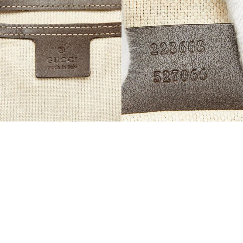 Gucci GG Supreme 223668 Brown Beige PVC Leather Women's Gucci