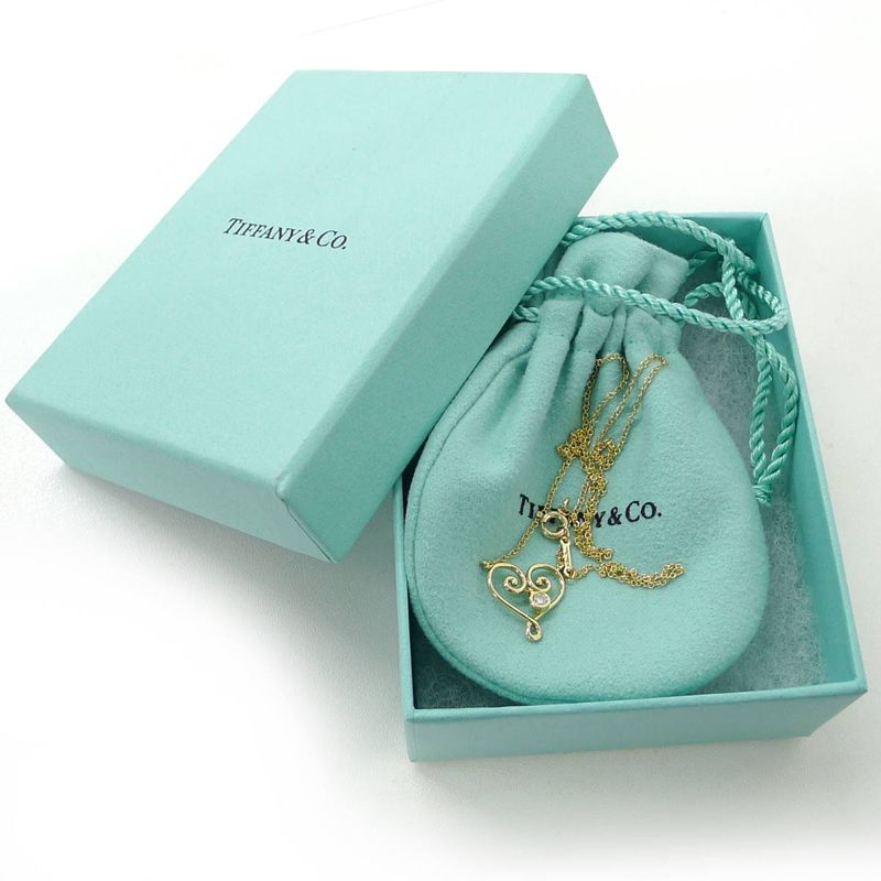 Tiffany & Co Necklace Venice Goldoni 750yg 18k Yellow Gold Yellow Gold Diamond