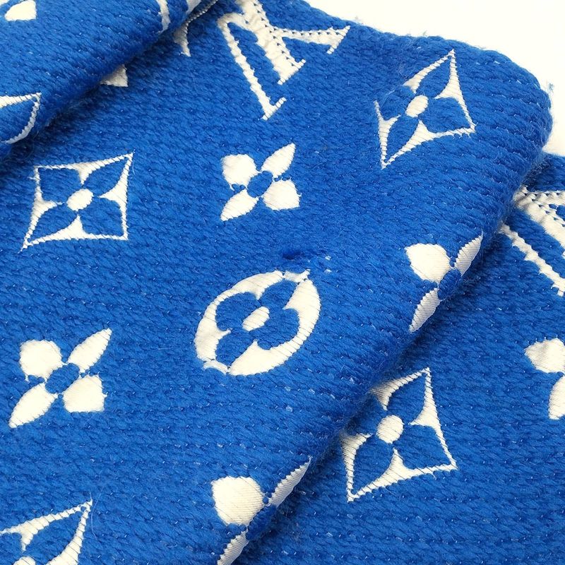 Louis Vuitton Muffler Echarpe Logomania Blue Scarf