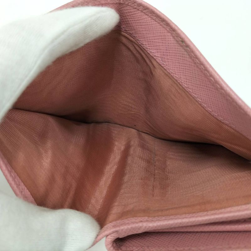 Prada Bifold Wallet Saffiano Leather Pink