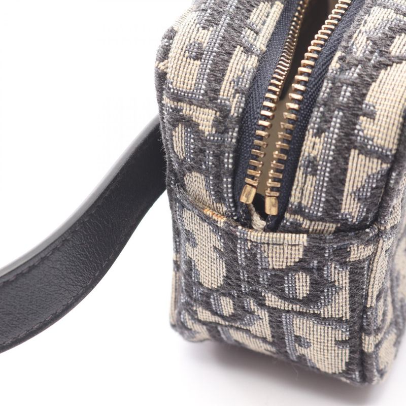 Dior Waist Bag Body Bag Mini Oblique Jacquard S5446ctzq Navy Canvas Leather