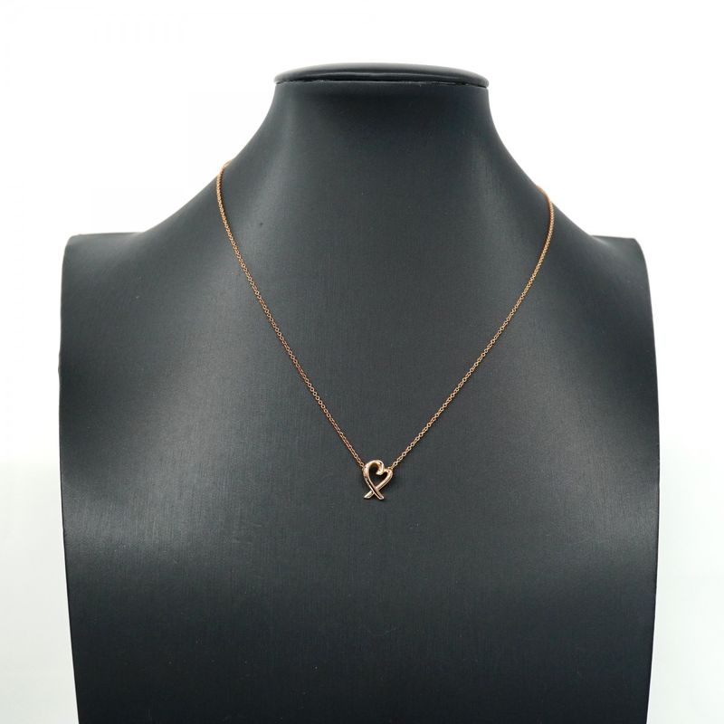 Tiffany & Co Necklace Loving Heart 18k Pink Gold Pink Gold Ladies