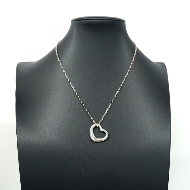 Tiffany & Co. Open Heart Necklace, Silver 925, Women's