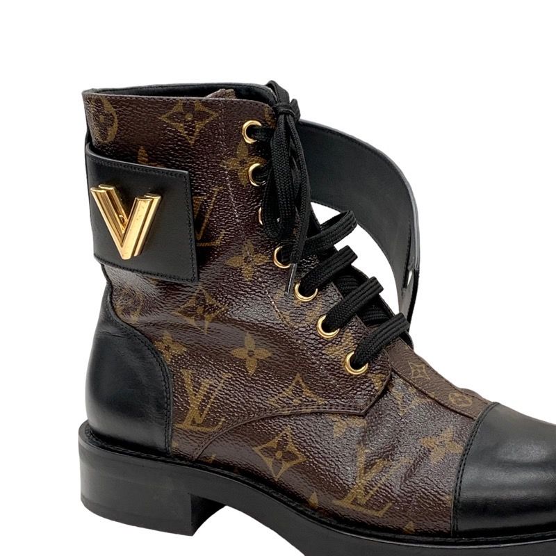 Louis Vuitton Wonderland Line Monogram Boots Short Boots Ankle Boots Lace Up