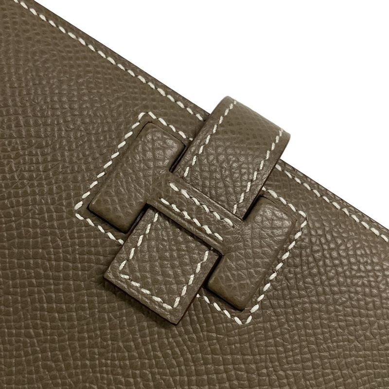 Hermes Bifold Wallet New H Passant Compact Etoupe