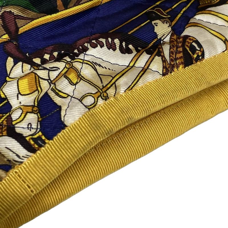 Hermes Blouson Size 36 S Women's Blue X Yellow X Multi Silk