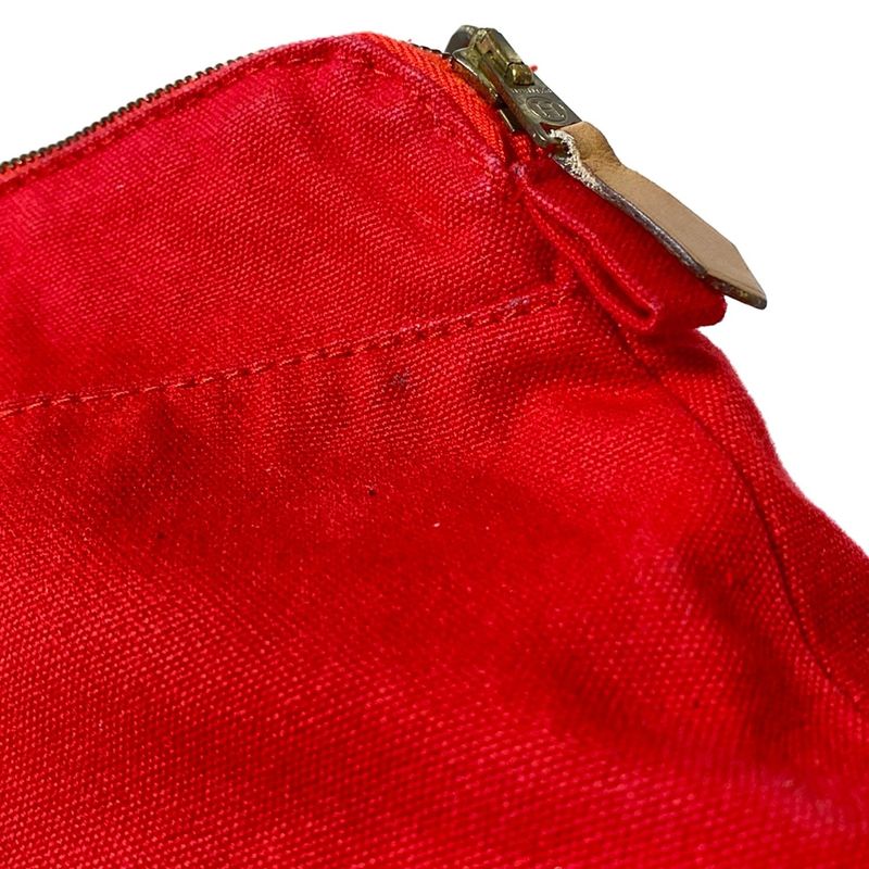 Hermes Pouch Bolide Pouch 20 Red X Light Brown Leather