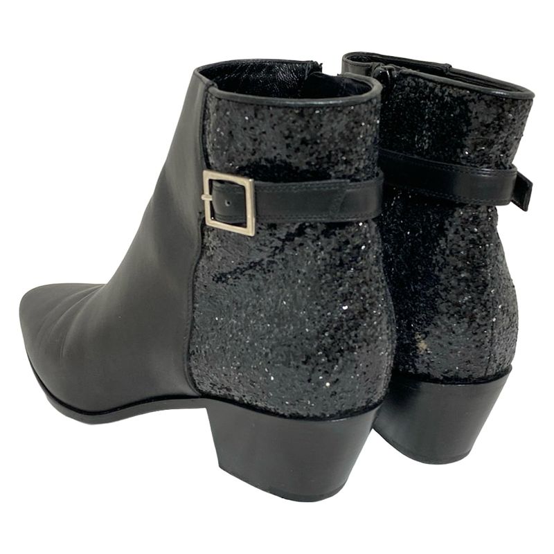 Saint Laurent Paris Short Boots 36 1 2 Women's - Black Leather
