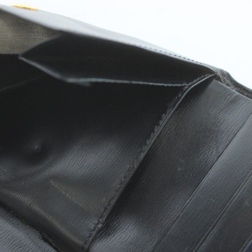 Cartier Sapphire Line Wallet Bifold Leather Gold Hardware Black Xz • Gy18