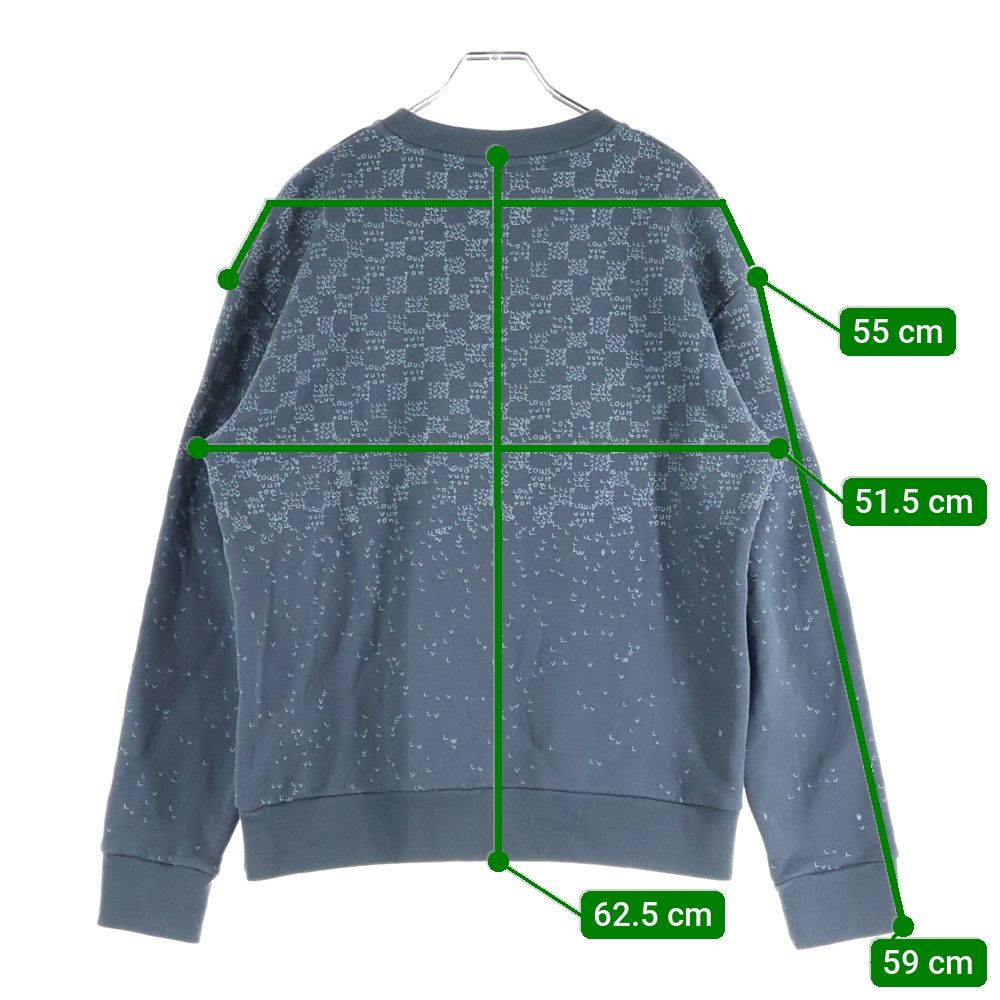 Louis Vuitton 22aw Damier Spread Print Sweatshirt Gray Rm222m Ihn