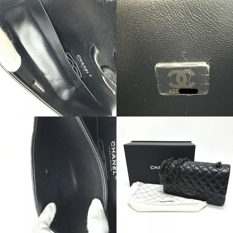 Chanel Shoulder Bag Quilted 25 so Black Lambskin