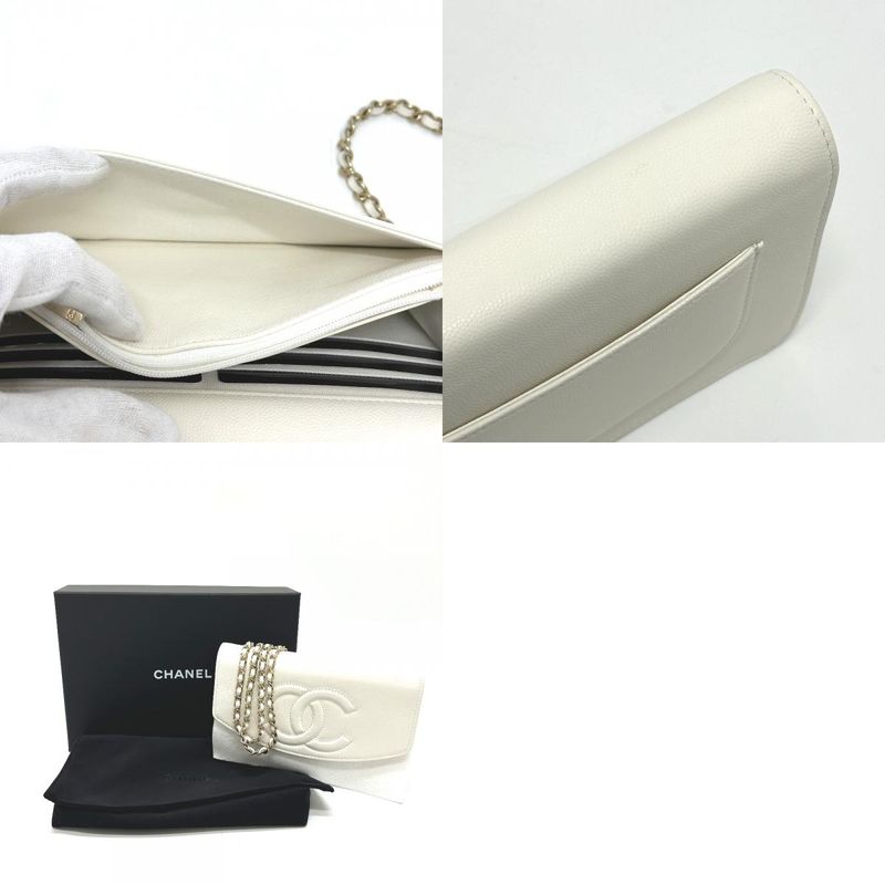 Chanel Chanel Shoulder Bag Ap4653 Caviar Leather White