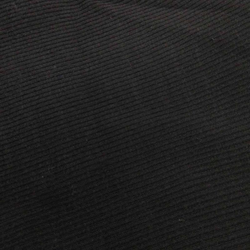 Chanel Vintage Rib Knit Coco Mark Mesh Switch Short Sleeve 36 Brown FF Gy62