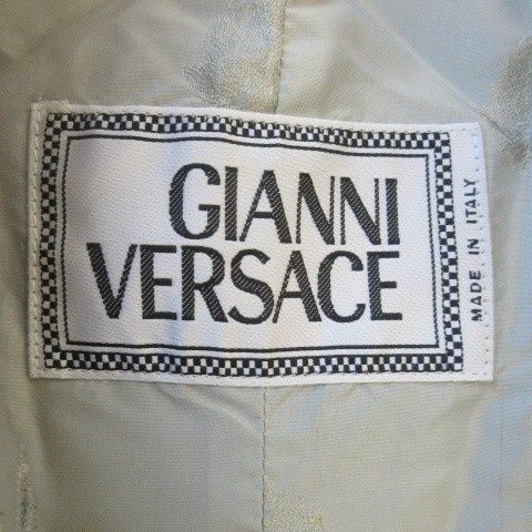 Gianni Versace Gianni Versace Leather Jacket Stainless Steel Collar Genuine