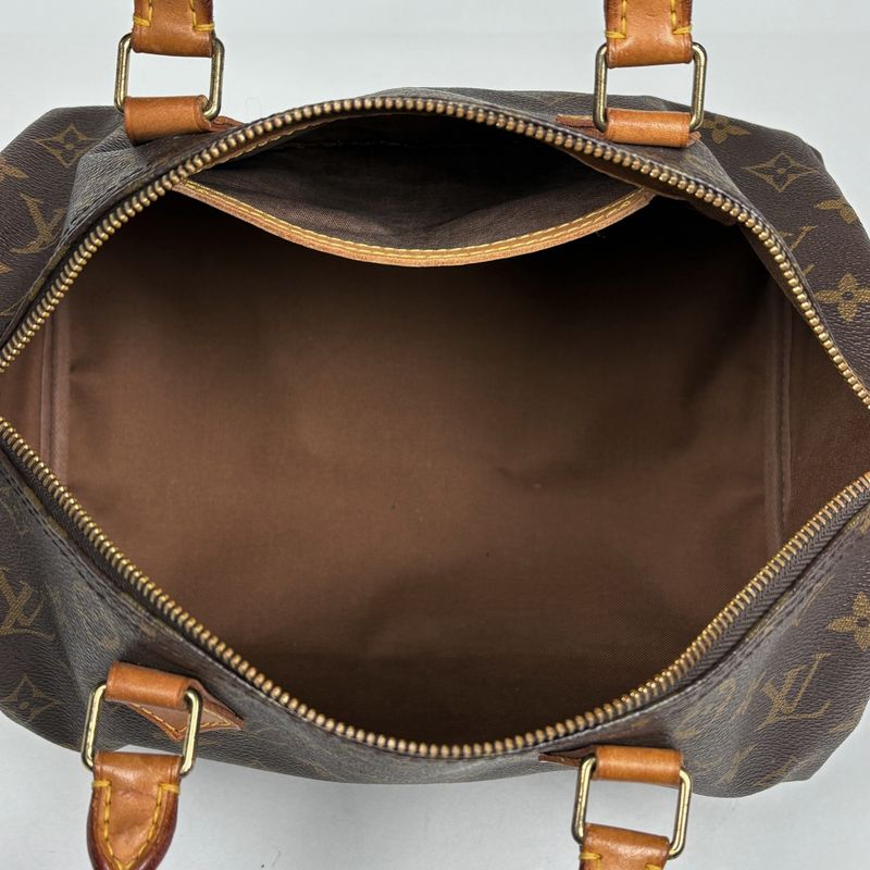 Louis Vuitton Speedy 30 Boston Bag Commuter Handbag Monogram Brown M41526 Women