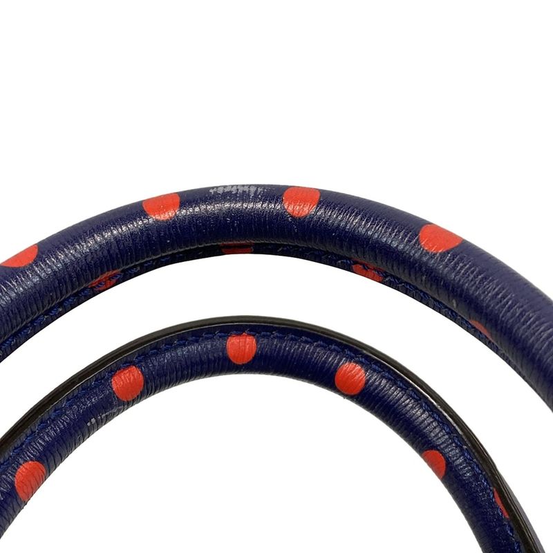 Gucci Handbag Horsebit 1955 Small Top Handle Bag 621220 Navy X Red Dot Pattern