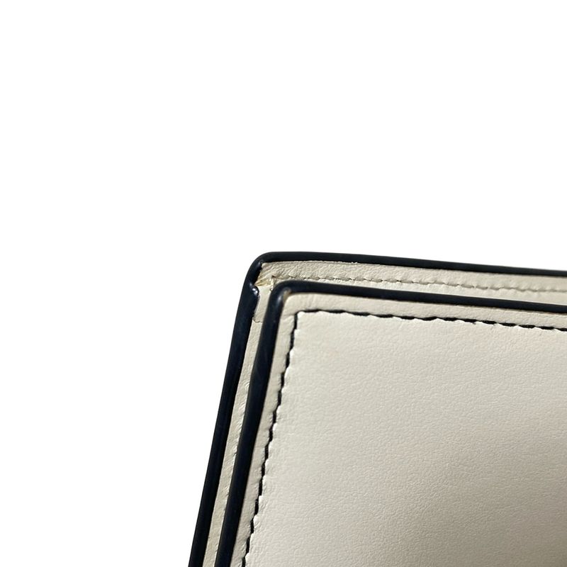 Prada Bifold Wallet - 1mv204 Ivory X Black Leather
