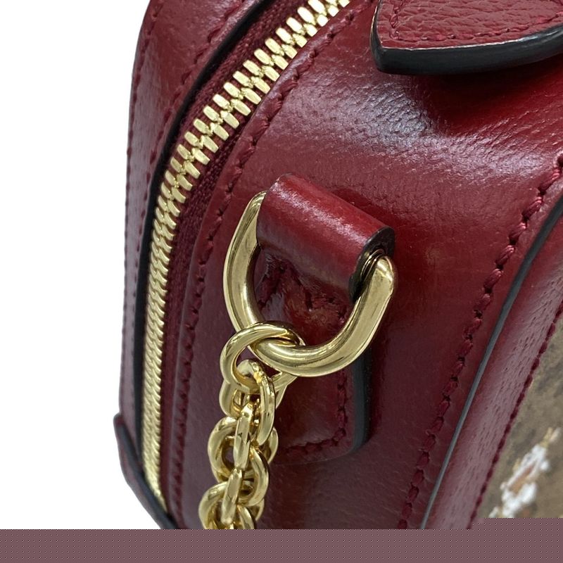 Gucci Shoulder Bag Micro Ggggmarmont 655596 Brown X Bordeaux X Multi Doraemon