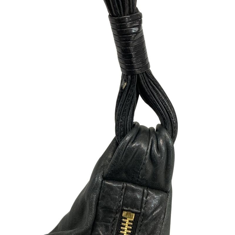 Dior Christian Dior Shoulder Bag Gypsy Black Leather