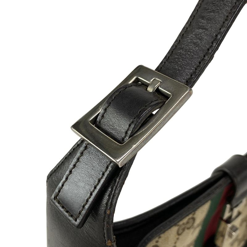 Gucci Shoulder Bag Jackie GG Pattern Sherry (web) 13306 Beige X Dark Brown