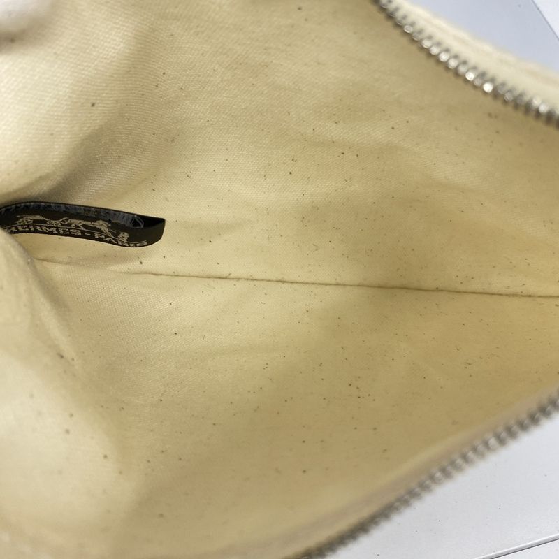 Hermes Tote Bag Cannes MM Canvas Brown Silver Hardware Ladies