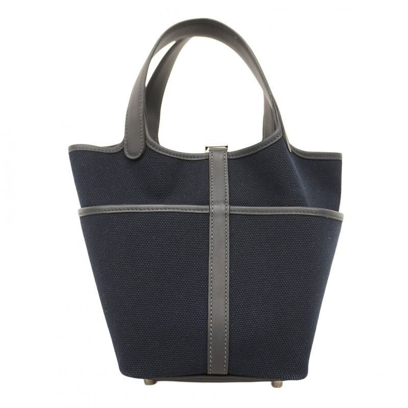 Hermes Handbag Picotan Lock Cargo PM Swift Toilego Elan Blue Marine Cavan