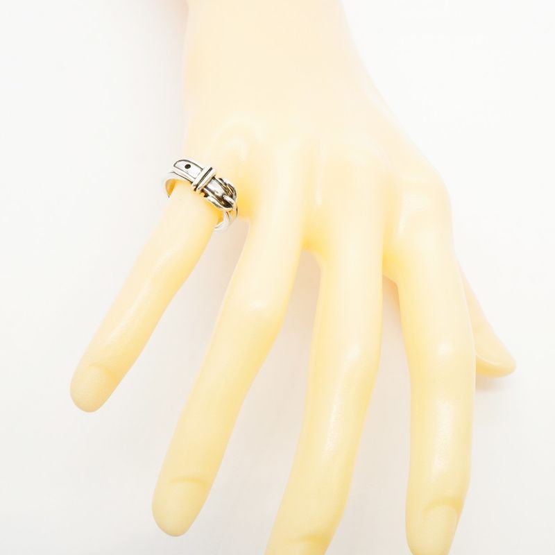 Hermes Ring Suntulle Silver 925 No 12.5 Women's